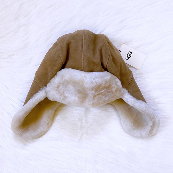 UGG Women’s Shearling Trapper Hat In Chestnut - Picture 2 of 6